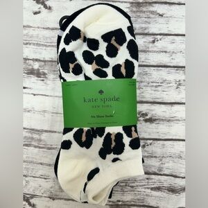 Kate Spade New York Leopard Print No Show Socks 3 Pack Women’s Size 4-10